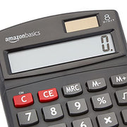 Amazon Basics LCD 8-Digit Desktop Calculator, Portable and Easy to Use, Black, 1-Pack