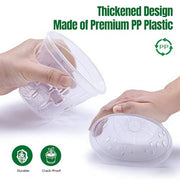 TRUEDAYS Orchid Pot, 4 Pack 5 Inch Plant Pot with Drainage | Clear Orchid Pots with Drainage Holes for Repotting, Sturdy Plastic Plant Pot for Plants, Ideal for Healthy Root Growth