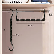 AMKUFO 6 Pack-Closet-Organizers-and-Storage, Space-Saving-Hangers Black