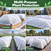 SPORTYOUTH Plant Covers Freeze Protection 10x50Ft Floating Row Cover 1.2Oz | Frost Cloth Winter Blankets for Cold Snow Outdoor Garden Plant Vegetables Trees Greenhouse Raised Beds Protection, White