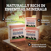Himalayan Secrets Compressed Salt Lick for Livestock & Wildlife, 11 lb | 100% pure natural feed salt block | 84 trace minerals and elements | for horses, cattle, deer, goats and sheep and more