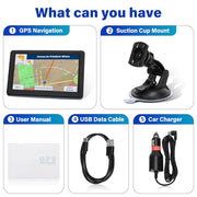7" GPS Navigator for Car Truck RV, 2026 Maps, Touchscreen GPS for Car | 7" Car GPS with 2026 Maps Free Lifetime Updates, Speed Camera Alerts, Custom Truck Routing, Voice-Guided Turn Directions