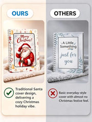Christmas Gift Card Book for Adults- 5x7 Merry Christmas Giftcard Booklet | Christmas Festive Designs |10 Themed Pages |DIY Spiral Binding |Add Cards, Cash, Coupons | Write-In Notes