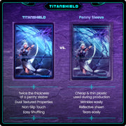 TitanShield Premium Card Sleeves | Compatible with Pokemon, One Piece, Lorcana, Flesh & Blood, & Magic The Gathering MTG | (150 Sleeves - Standard) (1, Clear, Standard | 66x91mm)