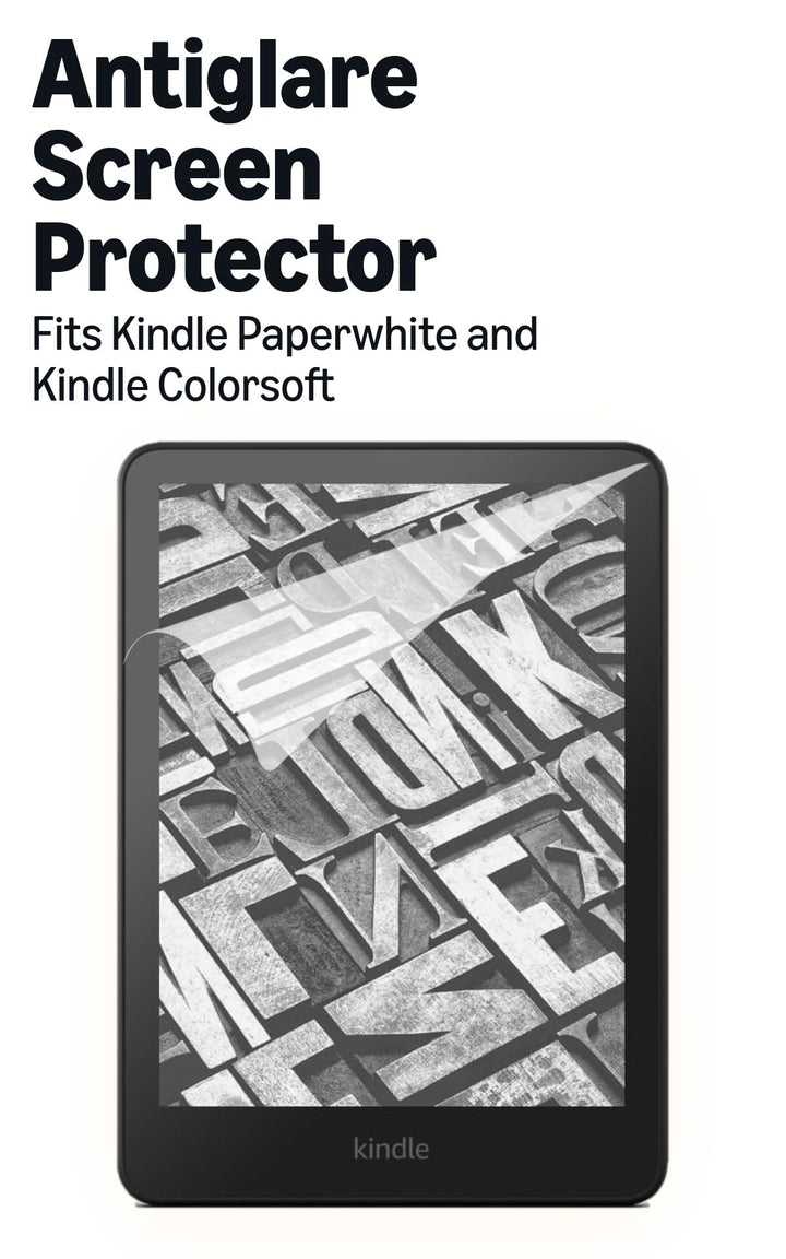 Antiglare Screen Protector (2 Pack), for Amazon Kindle Paperwhite (2024 Releases) and Kindle Colorsoft