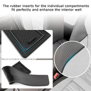 Grand Highlander 2024 2025 2026 Door Slot Mats 20Pcs/Set Black Accessories | Fits Toyota Grand Highlander, Center Console Liners, Non-Slip Mats, Door Liner Mats, 2026 Grand Highlander Accessories