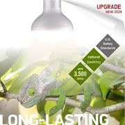 ReptiKing Reptile Heat Bulb Lamp, 2-Pack 100W Daylight Basking Spot, Bearded Dragon/Turtle/Lzard/Gecko Light Bulb, UVA Heat Lamp, Basking Light for Reptiles