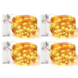 litogo 4 Pack Fairy Lights Battery Operated with Timer, 10FT String Lights | 30 LED Mini Fairy Light, Waterproof Soft Wire Lights for Indoor Home Bedroom Wedding Christmas Decorations, Warm White