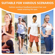 Headbands for Women 8PCS, Summer-Exclusive Elastic Non Slip Hair Head Bands | Sweatbands head bands for women's hair, Soft Running Fashion Headband for Men & Women for Working Out, Travel, Daily Use