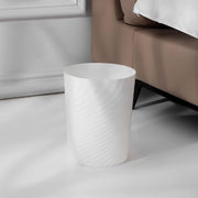 UUJOLY Plastic Small Bathroom Trash Can Wastebasket Garbage Can, White | Sturdy-Easy to Clean, Bathroom, Laundry Room, Kitchen, Office, Kids Room, Dorm, Bedroom, 1.8 Gallon