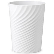 UUJOLY Plastic Small Bathroom Trash Can Wastebasket Garbage Can, White | Sturdy-Easy to Clean, Bathroom, Laundry Room, Kitchen, Office, Kids Room, Dorm, Bedroom, 1.8 Gallon