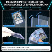 DEDC 50 Top loaders and 50 Soft Penny Sleeves Bundle, 3" x 4" Rigid Hard Card Sleeves Protectors Compatible with Standard TCG/CCG Gaming Cards, Baseball Sports Cards & Photocards, Archival Safe