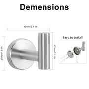 NearMoon Bath Towel Hooks- SUS 304 Stainless Steel Robe Hook Holder, Heavy Duty Coat Hook for Bathroom Livingroom Hotel Kitchen Garage, Wall Mounted- 4 Pack (Brushed Nickel)