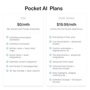 Pocket AI Voice Recorder, Auto Transcription, AI Note Taker, Space Grey | Recording Device, Action Items, Mind Maps, Ask Pocket, 4-Day Battery, MagSafe, iOS & Android