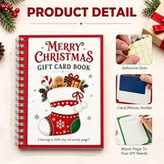 DIY Spiral Bound Christmas Gift Card Book, 5x7 Holiday Gift Booklet,4 Pack | 10 Themed Pages,Spiral Binding,Add Cards,Coupons,Write-In Notes,Festive Christmas Holiday Designs,Greeting Card Book
