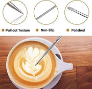 Milk Frothing Pitcher, 600ml (20oz) Milk Frother Cup Stainless Steel Jug Steaming Pitcher, Milk Coffee Cappuccino Latte Art Barista Steam Pitchers Milk Jug Cup with Decorating Pen