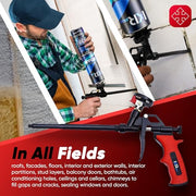 Expanding Spray Foam Gun, 1 Insulation Dispensing Guns + 9 Extenders | Heavy Duty Metal Body Dispensing Foam Gun insulation Applicator, Suitable for Caulking, Filling, Sealing, Heat insulation
