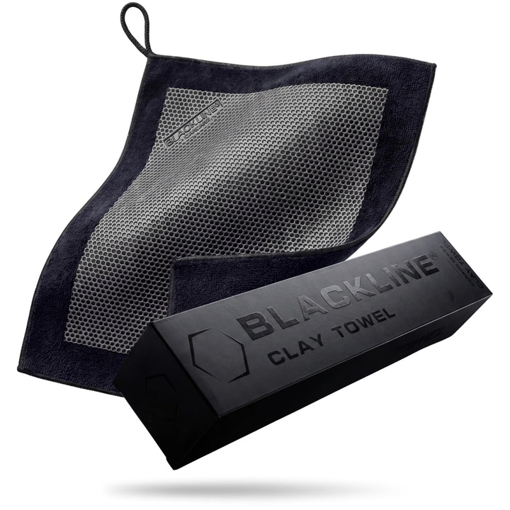 Blackline Synthetic Clay Towel 12"x12" - Clay Bar Alternative, Detailing | Synthetic clay towel lifts tar, sap & road film for a glass-smooth finish. Smoother than a clay bar, reusable, preps for wax