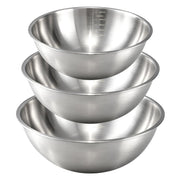 Gronivex Stainless Steel Mixing Bowls Set, 3-Piece (1.5, 2.2 & 3.4 Qt) | Food-Grade Metal, Dishwasher safe，Stackable Nesting & Space-Saving – For Kitchen Baking, Salads, Meal Prep, RV & Camping