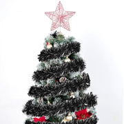 FOIMAS 33FT Black Tinsel Garland,Halloween Metallic Tinsel Garland Twisted Hanging Garland for Halloween Christmas Tree Fireplace Home Decoration
