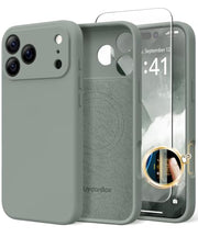 SuydanBox Magnetic for iPhone 18 Pro Case/iPhone 17 Pro Case Silicone | Fit for MagSafe,Screen Protector,Full Camera Protection,Shockproof Protective Phone Case for iPhone 18 Pro/17 Pro Calke Green
