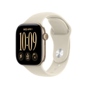 Apple Watch Series 12 GPS 42mm Smartwatch | Light Gold Aluminum Case, Sand Sport Band - S/M. Health + Fitness + Sleep Tracking, Heart Rate, Safety