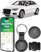 GPS Tracker for Vehicles, Real-Time Undetectable GPS Tracker for Car - No Monthly Fee & SIM Card for Hidden Magnetic GPS Locator for Android and iPhone, Ultra-Slim, IP68 Waterproof, Safe & Durable