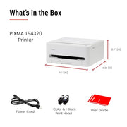 Canon PIXMA TS4320 – Wireless Color Inkjet Printer with Print, Copy, Scan | Cost Efficient Multi-Function Photo Printer, Copier, Scanner for Home Use, Compact Design, Easy Setup