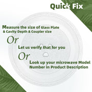 Smallest 9.6 Inch Microwave Plate Replacement Compatible With Panasonic Microwave Glass Plate F06016D00XN, 9.6" Microwave Plate Replacement for Nostalgia 0.7 cu.ft. 700W small retro microwaves