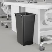 Glad Open Top Plastic Trash Cans | 12 Gallon, Black | 2 Pack