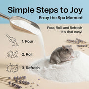 Sukh Hamster Sand Bath - White Fine Silica Sand, Hamster Hides & Cleaning | Dust Free Sand Bath for Hamster, Guinea Pig, Chinchilla, Gerbil, Syrian Mice, Small Pet Cage Bedding Accessories,14oz