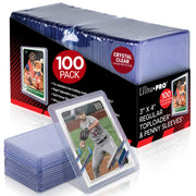 Ultra Pro 3" x 4" Clear Regular Toploader & Card Sleeves Bundle,100 Pack | Soft Protective Sleeves, Rigid Plastic Holders, Archival-Safe Material, Clear Display, Ideal For Collectors And Card Storage