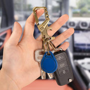 Xindawd Heavy duty metal keychains, Carabiner Clip Keychain with Bottle Opener, 3 Key Rings for Car Keys, Family Present for Men and Women(Bronze-1pcs)