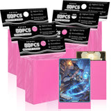 Pink Card Sleeves Fit for MTG, 300 Pieces Standard Card Sleeves for Trading Card Sports Cards Baseball Cards TCG (66x91mm), Affordable Sturdy and Nice Shuffling