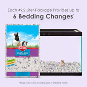 Kaytee Clean & Cozy Lavender Paper Bedding for Guinea Pigs, 49.2 Liters | Fresher habitats with rabbit bedding. Hamster bedding for small pets. 99% dust-free, absorbs 6x, lavender bedding