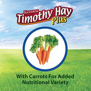 Kaytee All Natural Timothy Hay Plus Carrots for Guinea Pig & Rabbit | Digestive support. Guinea pig hay with carrots. Rabbit hay, long-strand, non GMO