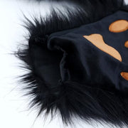 HAOAN Faux Fur Wolf Ears Headband Fox Tail and Paw Gloves Set Cosplay Halloween Costume Accessories