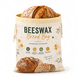 Aongan Beeswax Bread Bag for Sourdough & Artisan Bread Storage, Reusable | Natural Materials,17 × 13 in Large, Fits Homemade Bread, Breathable Storage, Sustainable Living,Reusable