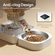 VOLUAS Automatic Cat Feeder, 4L Timed Dry Food Dispenser for Cats & Dogs | Programmable Portion Control, Up to 4 Meals Daily, Dual Power Supply, Power-Off Memory, 10-Second Voice Recorder