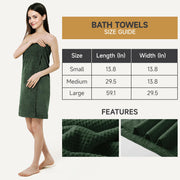 REDKISS 6-Piece Bath Towel Set - 2 Washcloths, 2 Hand Towels, 2 Bath Towels | Ultra-Fiber Coral Fleece, Super Absorbent, No Lint & No Fading | Perfect for Bathroom, Spa, Gym | Family -Olive Green