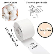 ADMITRY Athletic Tape,5 Pack White Sports Tape | Very Strong No Sticky Residue Wrist Ankle Tape for Gymnastics Boxing Lacrosse Climbing Hockey Bat