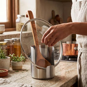 Multi-functional Kitchen Utensil Holder, Heavy Duty Stainless Steel Pot Lid & Spoon Rack, Space‑Saving Vertical Organizer for Spatula Ladle Pot Lid Cutting Board, Stainless Steel Utensil Holder，1PCS