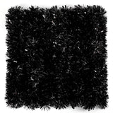 FOIMAS 33FT Black Tinsel Garland,Halloween Metallic Tinsel Garland Twisted Hanging Garland for Halloween Christmas Tree Fireplace Home Decoration