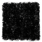 FOIMAS 33FT Black Tinsel Garland,Halloween Metallic Tinsel Garland Twisted Hanging Garland for Halloween Christmas Tree Fireplace Home Decoration