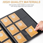 Card Binder 9 Pocket Storage 360 Card Binder,Trading Card Binder (Black) | Senior and Sturdy Side-Loading Album,Intended For YuGiOh,MTG, TCG,Game Cards & Baseball Card Binde