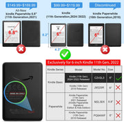 CoBak Clear Case Exclusively for 6" Kindle 2024 & 2022(11th Generation) | Ultra Slim Soft TPU Transparent Cover, Lightweight and Durable Protection, transparent
