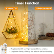 litogo 4 Pack Fairy Lights Battery Operated with Timer, 10FT String Lights | 30 LED Mini Fairy Light, Waterproof Soft Wire Lights for Indoor Home Bedroom Wedding Christmas Decorations, Warm White