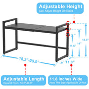 Expandable Metal Storage Shelves, 110LBS Heavy Duty Shelving Units and Storage for Pots Pans Small Appliances, Adjustable Metal Storage Shelf Organizer Rack for Kitchen Cabinets Closet Pantry Garage