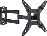 Pipishell Full Motion TV Wall Mount for Echo Show 21/15 and 13-43 Inch Flat Curved Screen TVs & Monitors, Max VESA 200x200mm up to 44lbs, TV Mount Wall Bracket with Rotation Swivel Tilt Extension