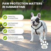 PawSono Lick-Safe Dog Paw & Nose Balm with Coconut Oil | All-Natural Dog Paw Protector Against Hot Pavement & Sand, Great for Dogs who Hate Dog Booties or Shoes (2.1 oz / 60 g)